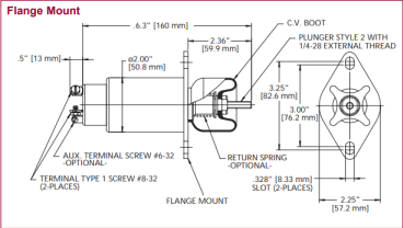 Preview: Hubmagnet 12V inkl. Kugelgelenk und  Anschlusskabel Flang Mount Preview: Hubmagnet 12V Technische Daten