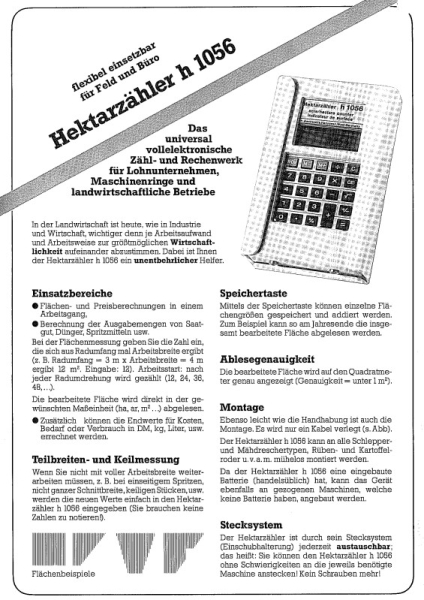 Hektarzähler h1056 Einzelgerät