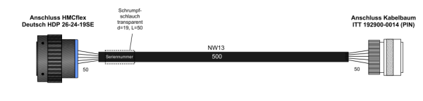 Adapter wiring harness HMC542 to HMCflex