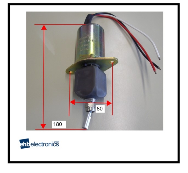 Hubmagnet-12V-inkl--Kugelgelenk-und--Anschlusskabel--275mm - ehb electronics Produkte M07046a