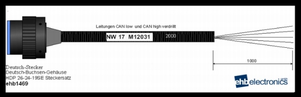 Connection cable 3 m for Flex series - ehb electronics products ehb2268